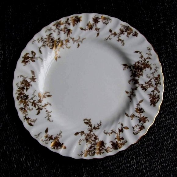 Vintage MINTON Bone China Bread and Butter Plate GOLD Ancestral - Picture 1 of 2